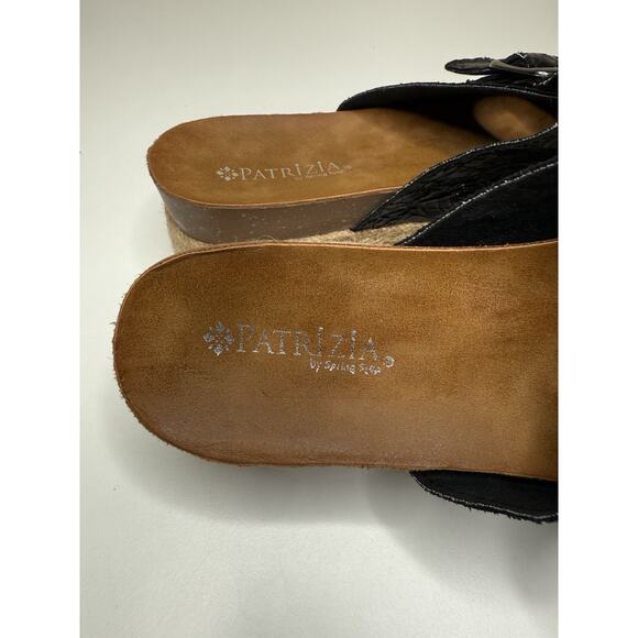 Patrizia by Spring Step Norah Espadrille Womens 41 Black Platform Slide US 10 - Picture 9 of 11